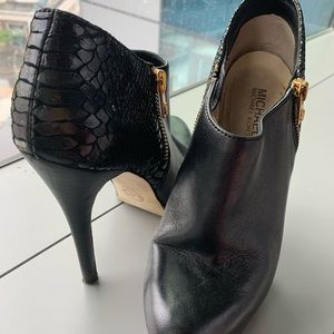 Michael Kors Shoes - Michael Kors Black Leather High Heel Booties Michael Kors Shoes - Michael Kors Black Leather High Heel Booties